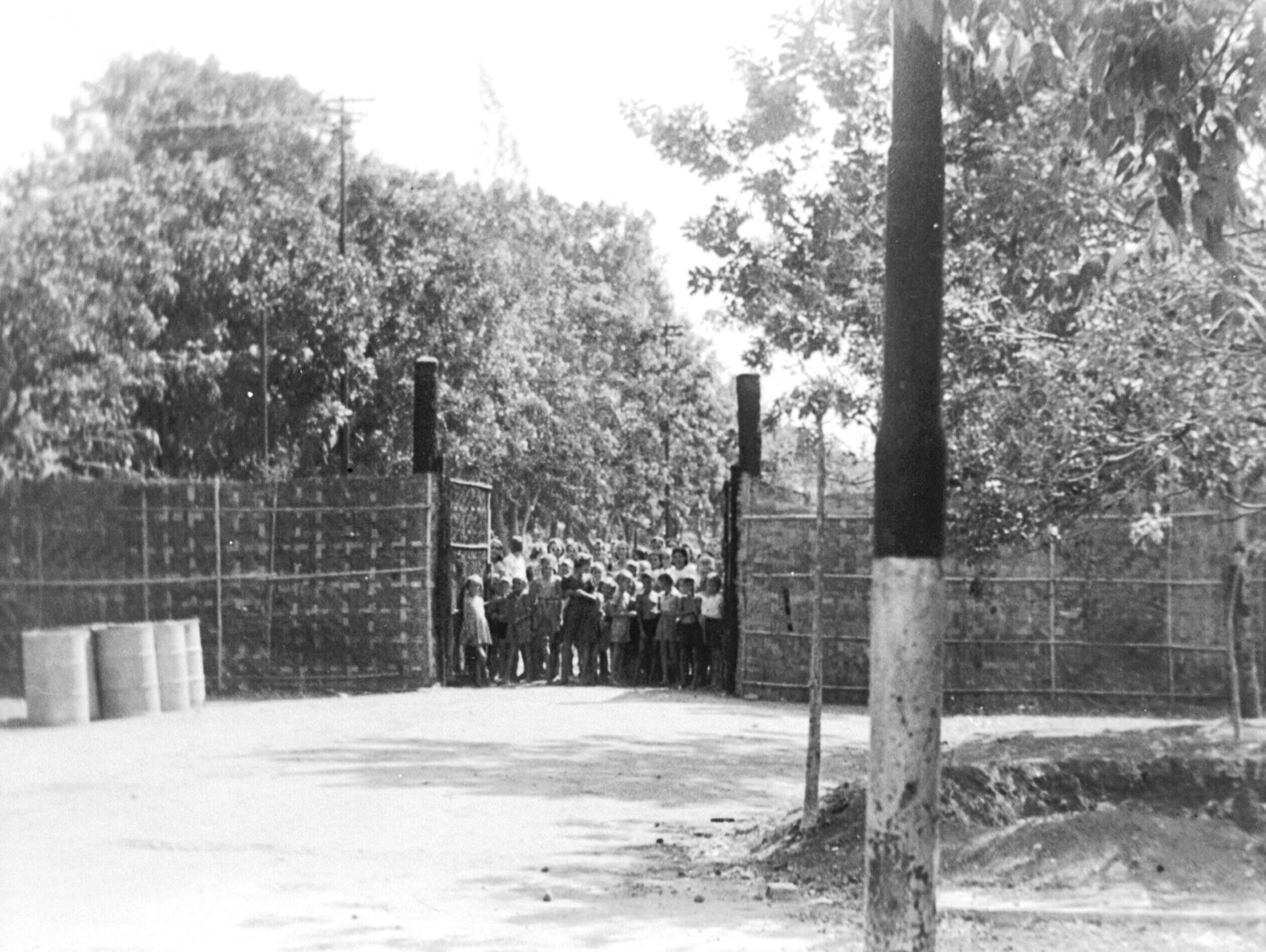 Tjideng Camp Gate Tjideng Camp Gate, 1945