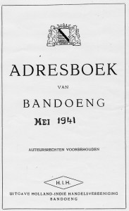 Adresboek van Bandoeng